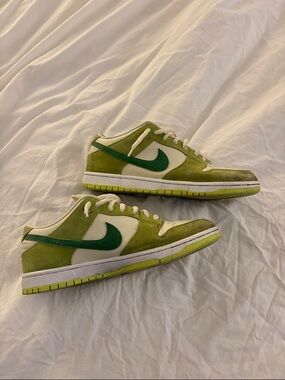 Nike SB Dunks Sneakers in Lime Green & White